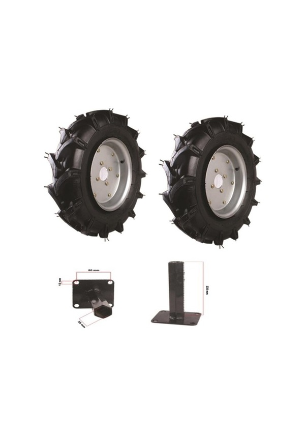 Flash ve Yağmur Çapa Makinenelerine  400-8 Teker Ve 27 mm Aks Takımı